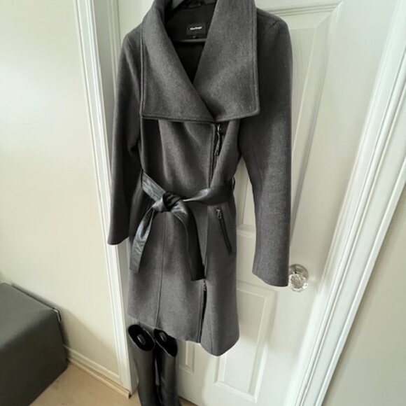 Mackage Nori wool/cashmere charcoal grey coat - Picture 6 of 14